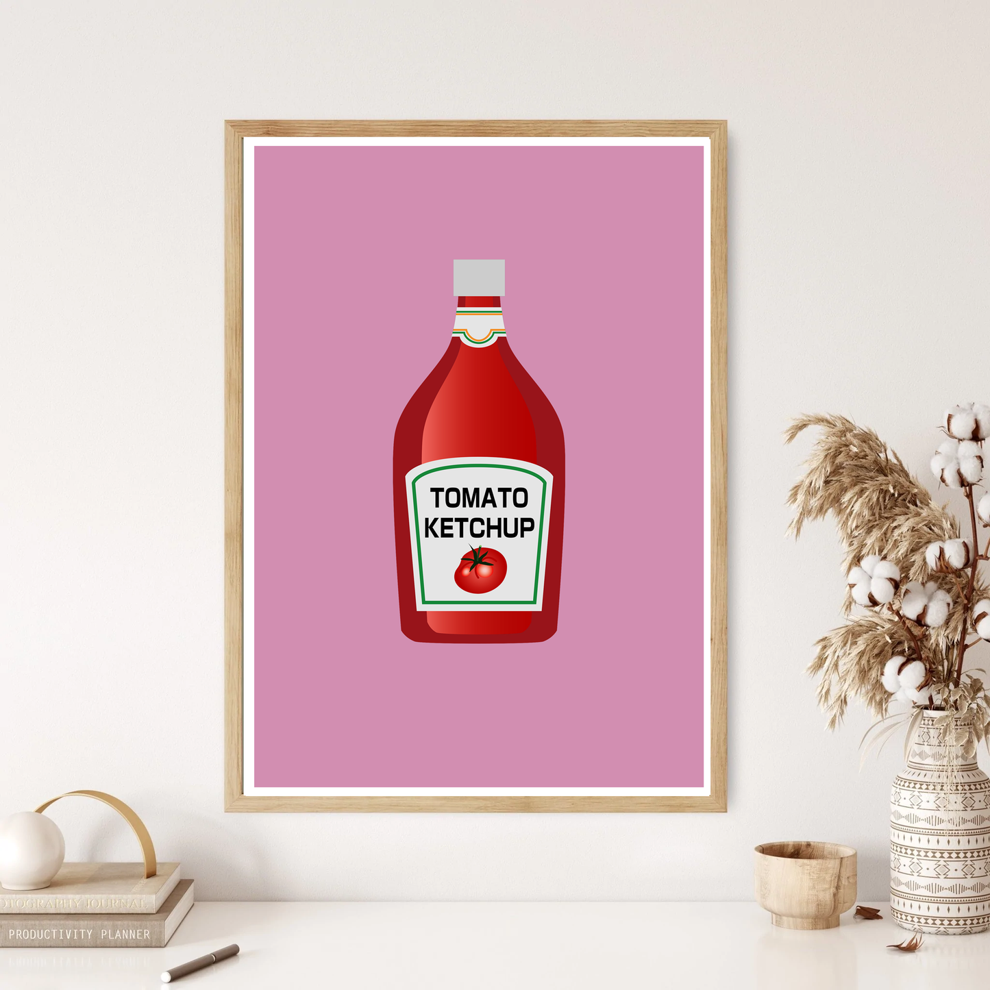 Tomato Sauce Colourful Kitchen Wall Print