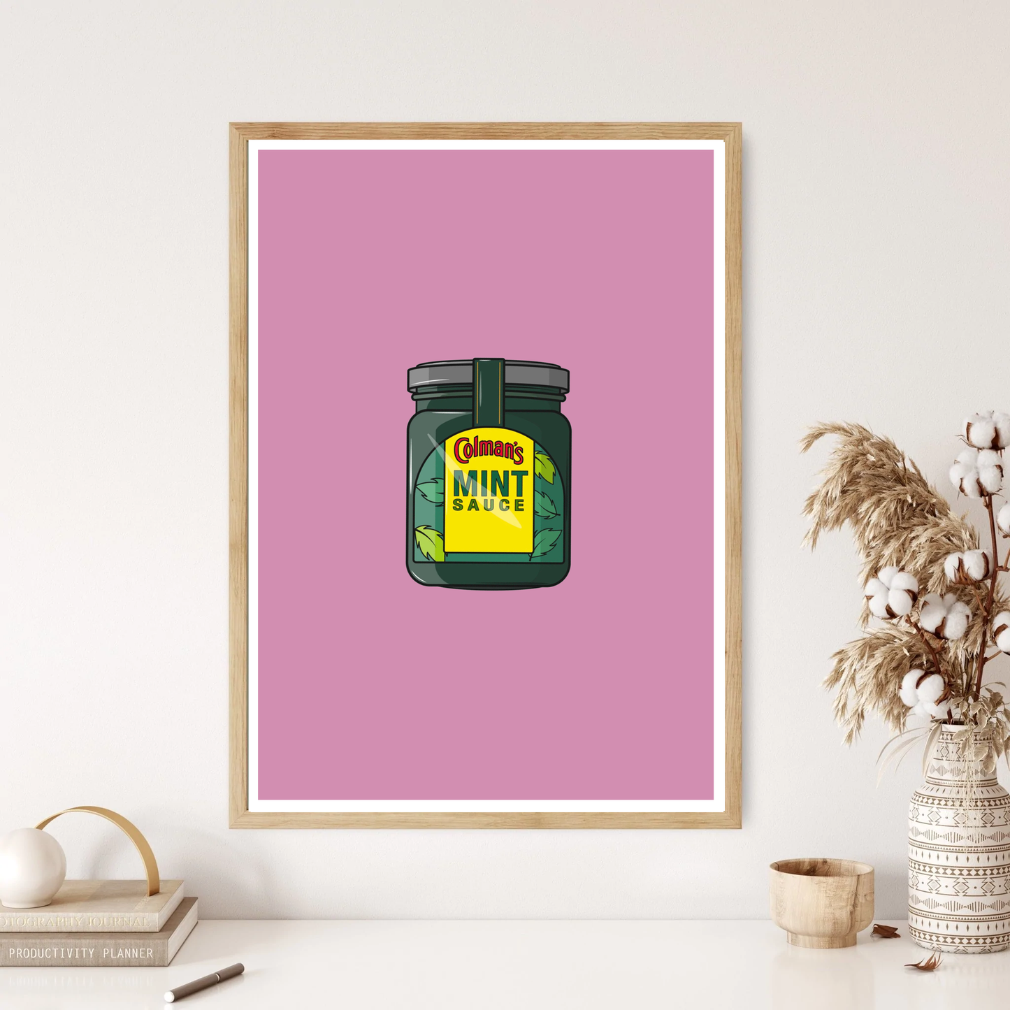 Mint Sauce Condiment Colourful Kitchen Wall Print