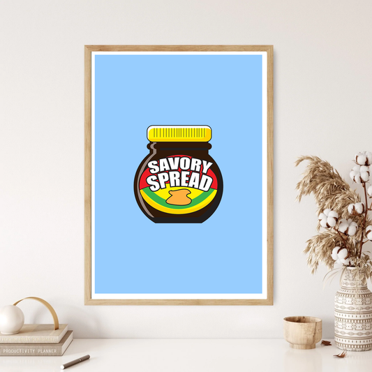 Marmite Love it or Hate it Condiment Colourful Kitchen Wall Print