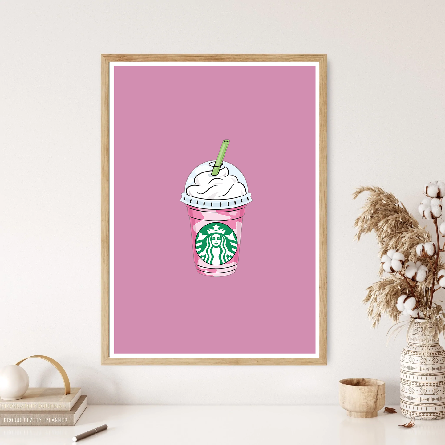 Coffee Cup Colourful Kitchen Wall Print