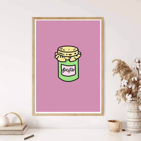 Pesto Colourful Kitchen Wall Print