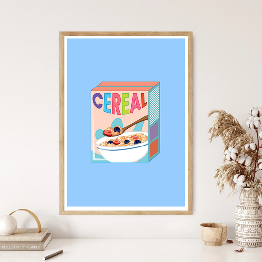 Cereal Box Colourful Kitchen Wall Print