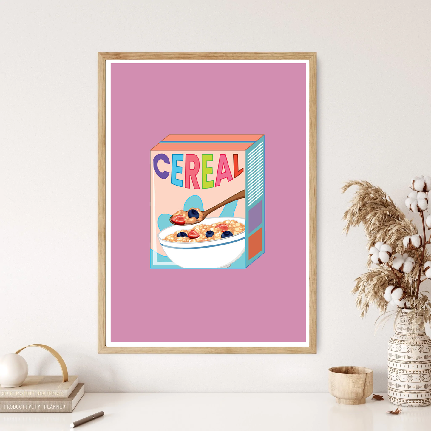 Cereal Box Colourful Kitchen Wall Print