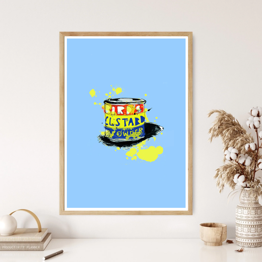 Birds Custard Colourful Kitchen Wall Print