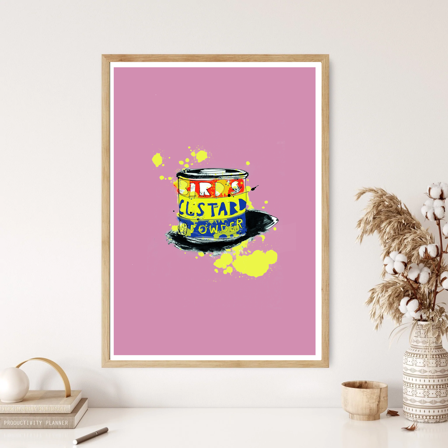 Birds Custard Colourful Kitchen Wall Print