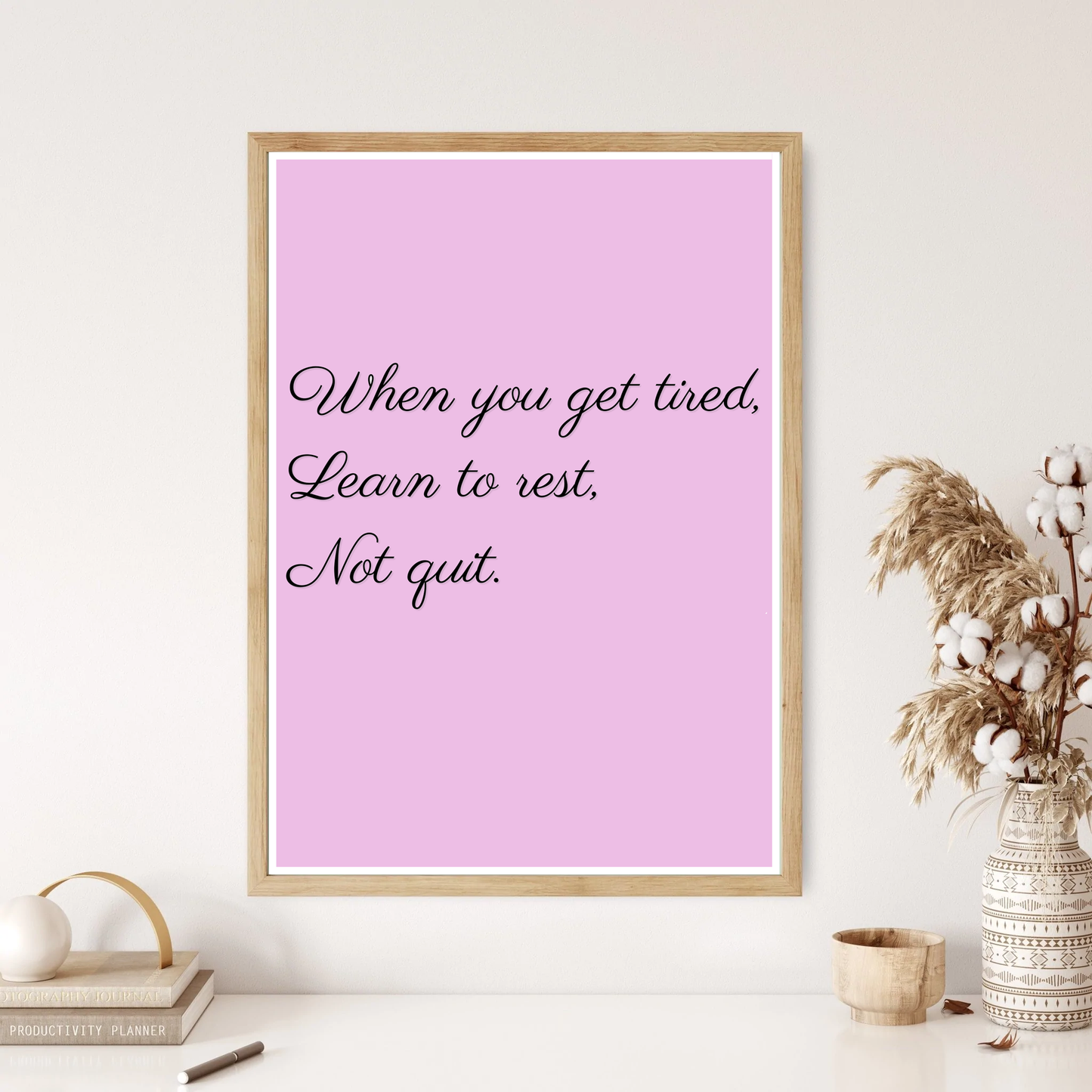 Rest, Not Quit Quote Wall Print (4 Colours)