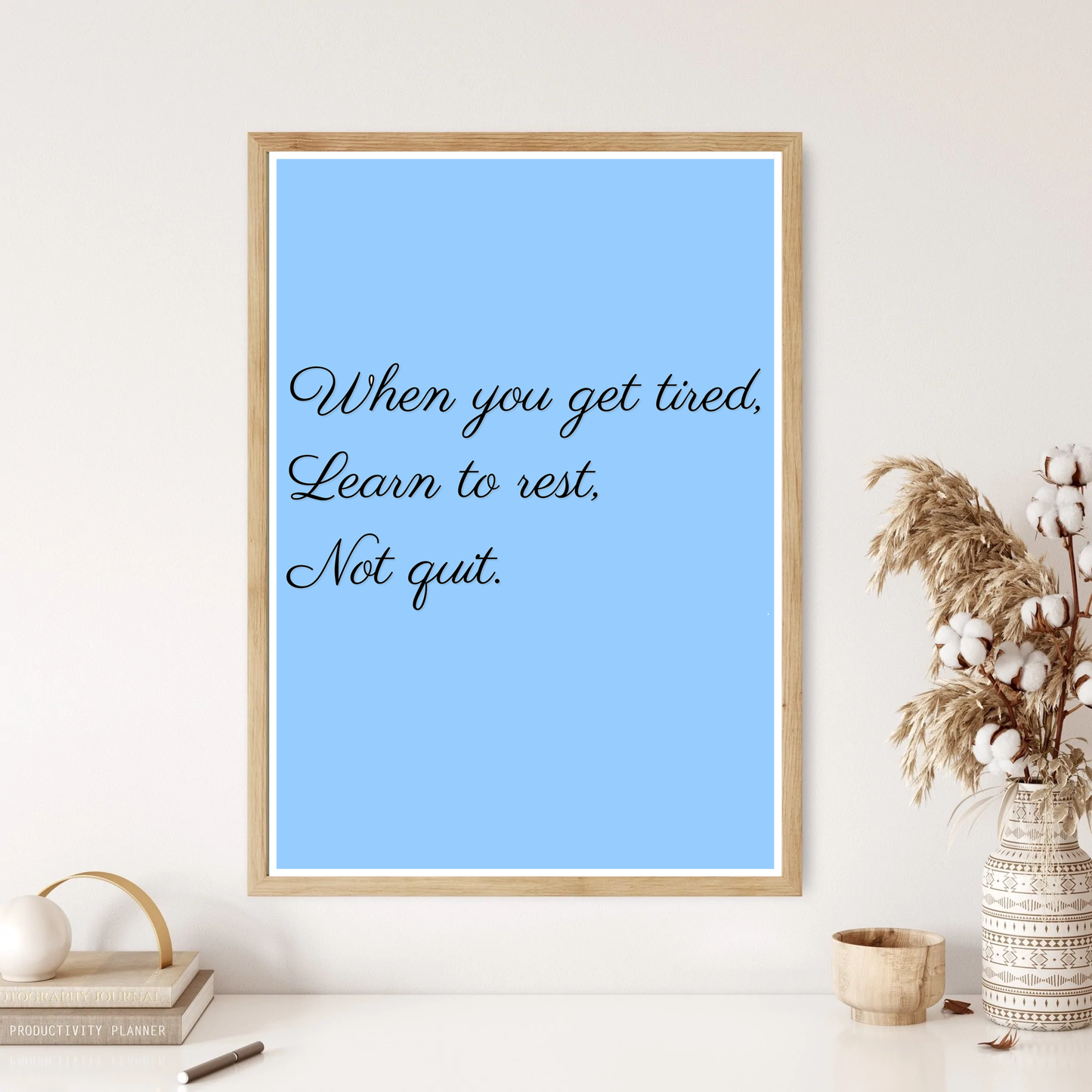 Rest, Not Quit Quote Wall Print (4 Colours)