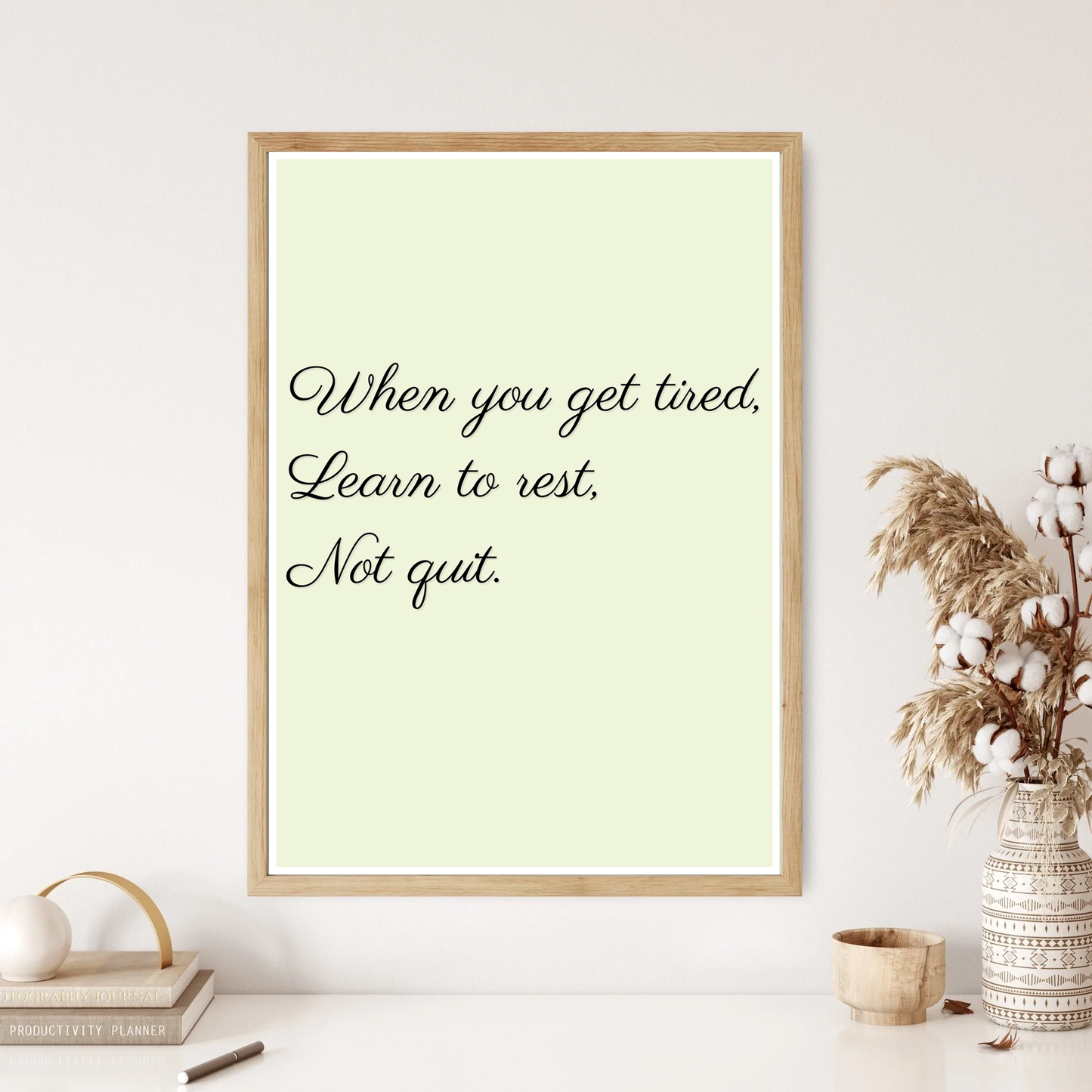 Rest, Not Quit Quote Wall Print (4 Colours)