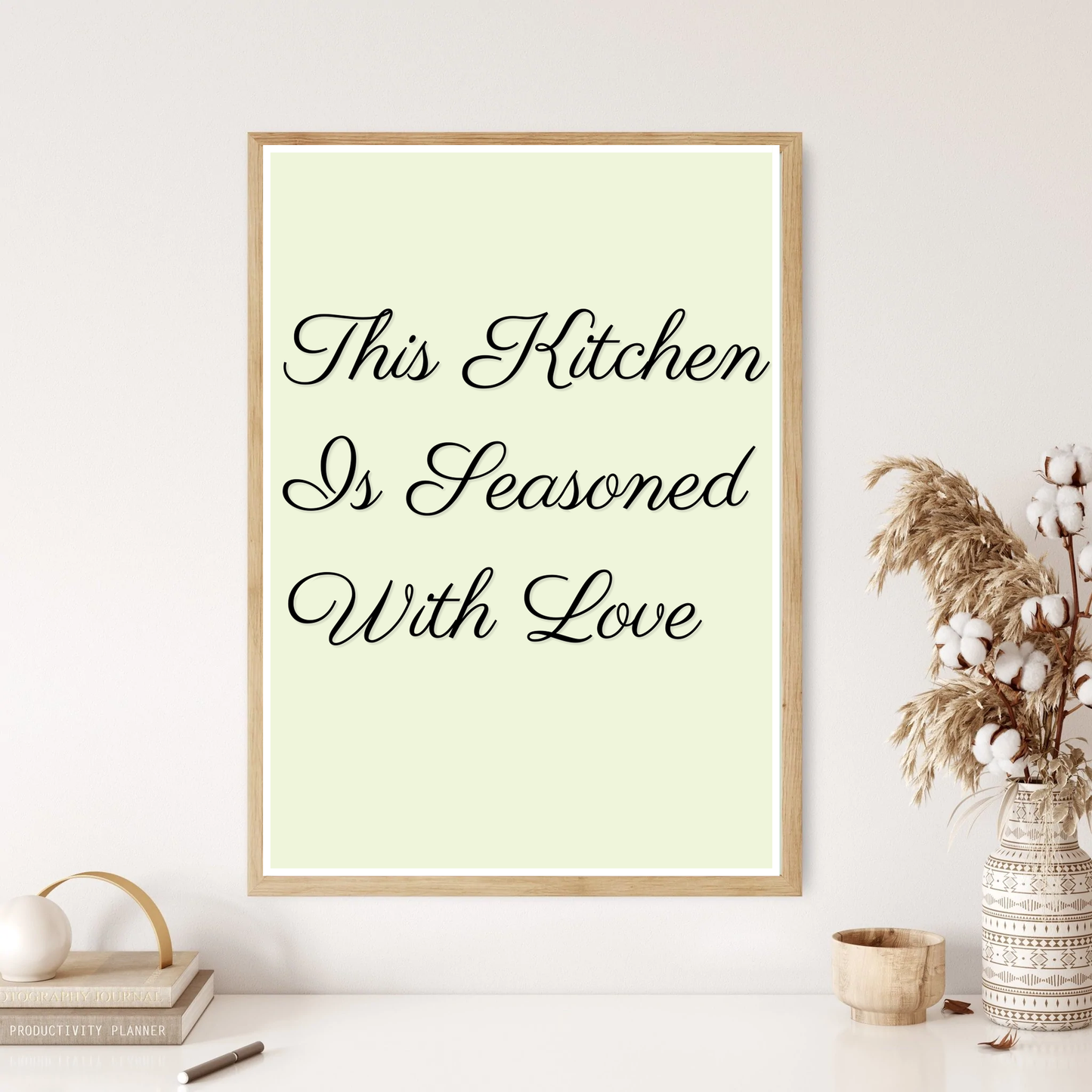 This Kitchen Is Seasoned With Love Quote Wall Print (4 Colours)