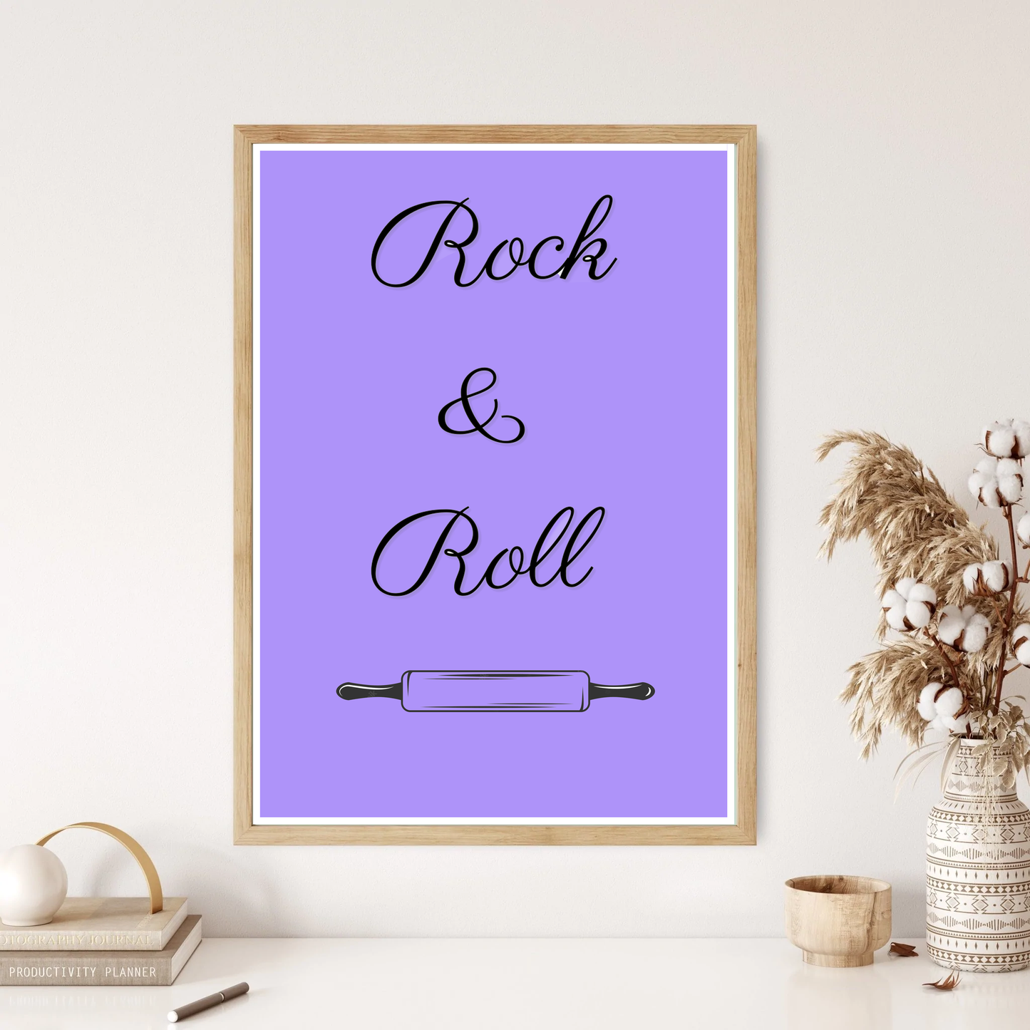 Rock & Roll Quote Wall Print (4 Colours)