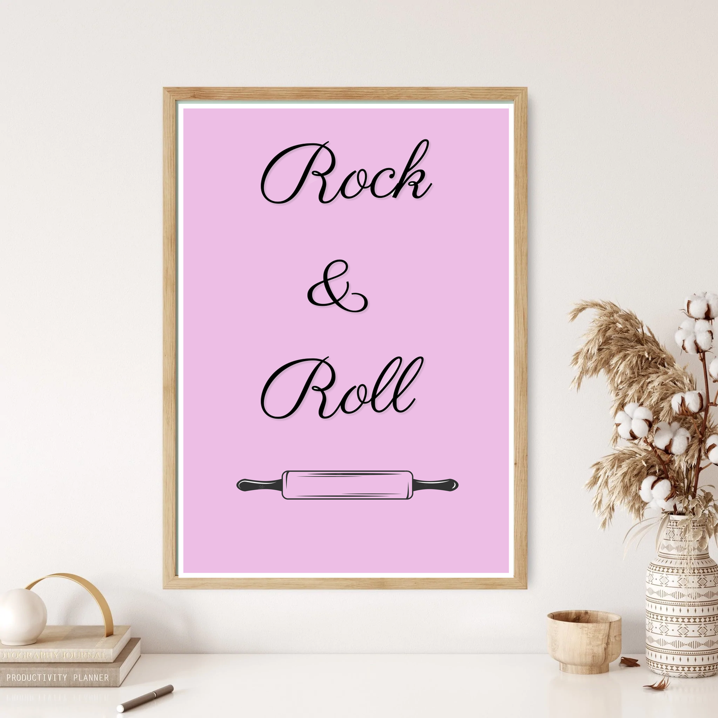 Rock & Roll Quote Wall Print (4 Colours)