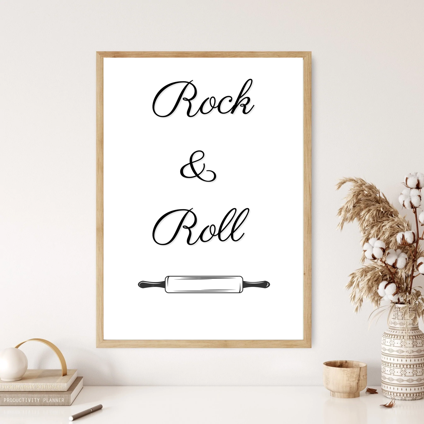 Rock & Roll Quote Wall Print (4 Colours)