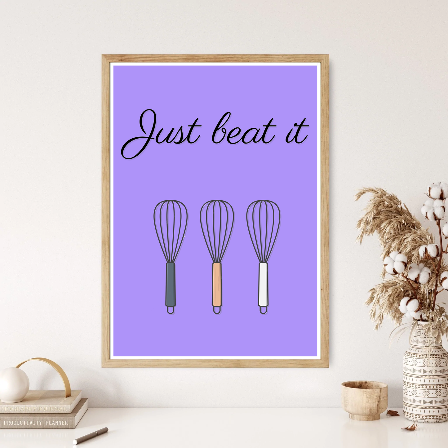 Just Beat It Quote Wall Print (4 Colours)