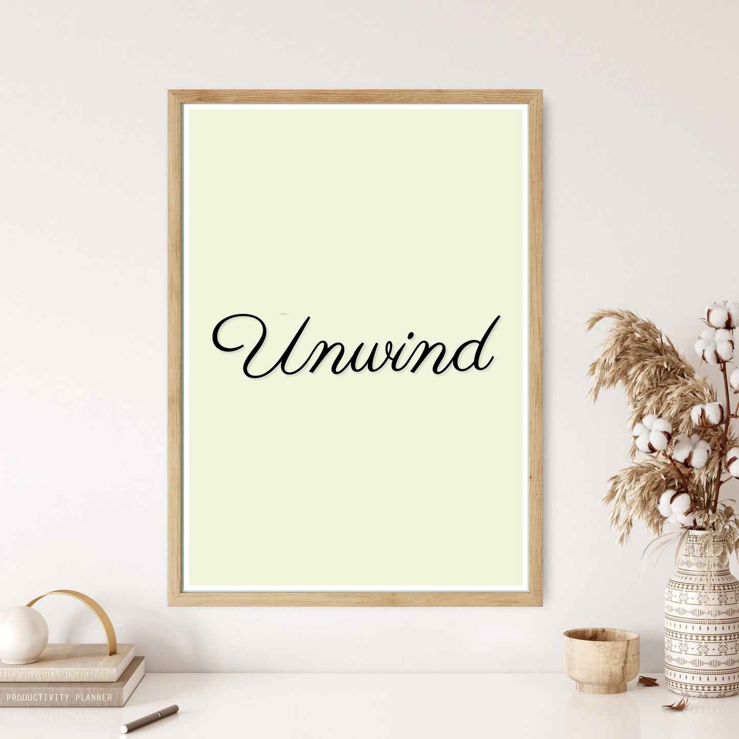 Unwind Quote Wall Print (4 Colours)