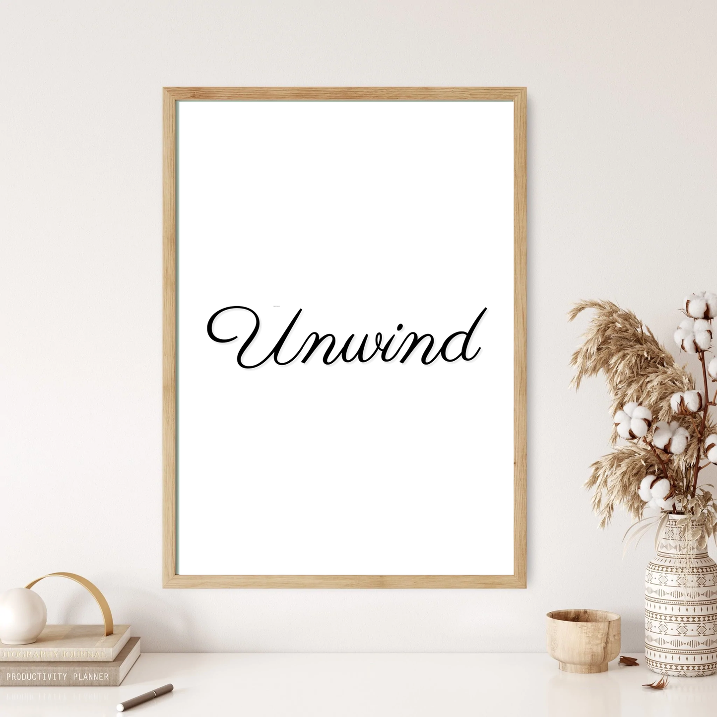 Unwind Quote Wall Print (4 Colours)