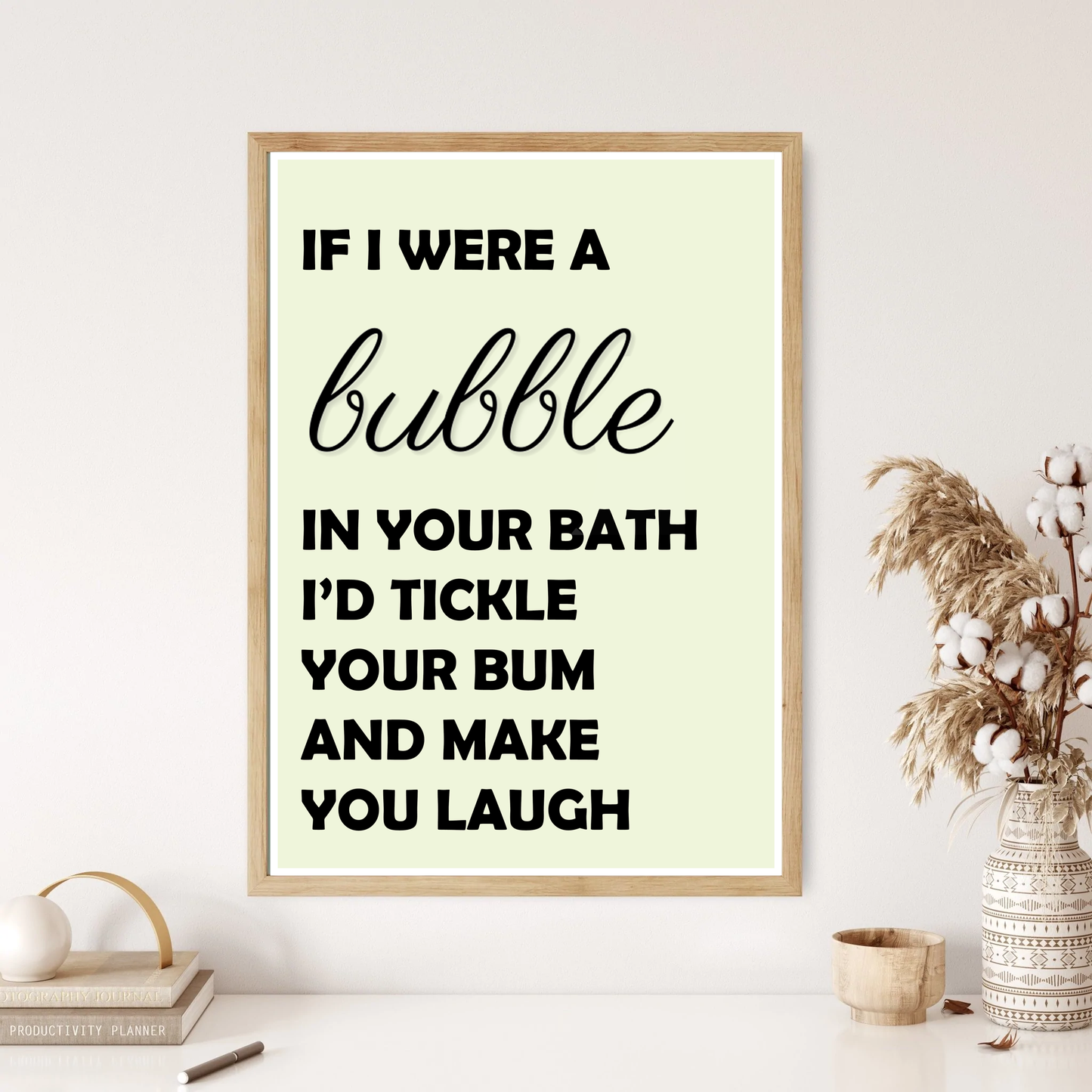 If I Were A Bubble Quote Wall Print (4 Colours)