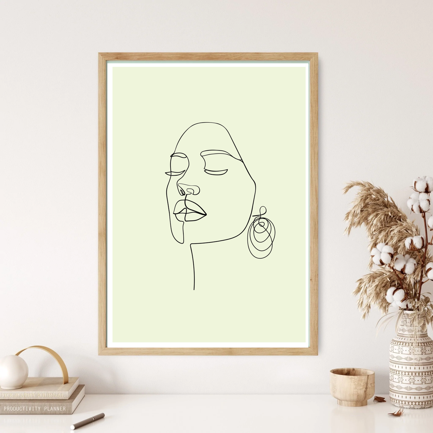 Face of Worship Line Art Wall Print (5 Colours)