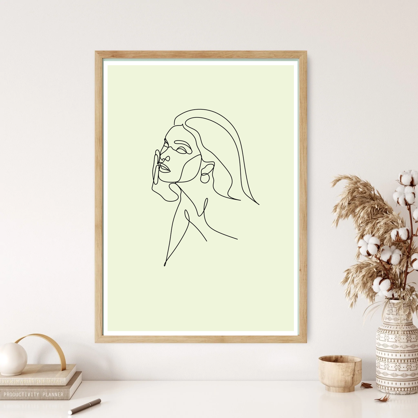 Deep Thought Line Art Wall Print (5 Colours)