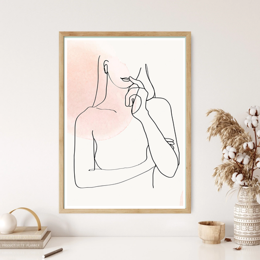 Stained Body Line Art Wall Print (5 Colours)