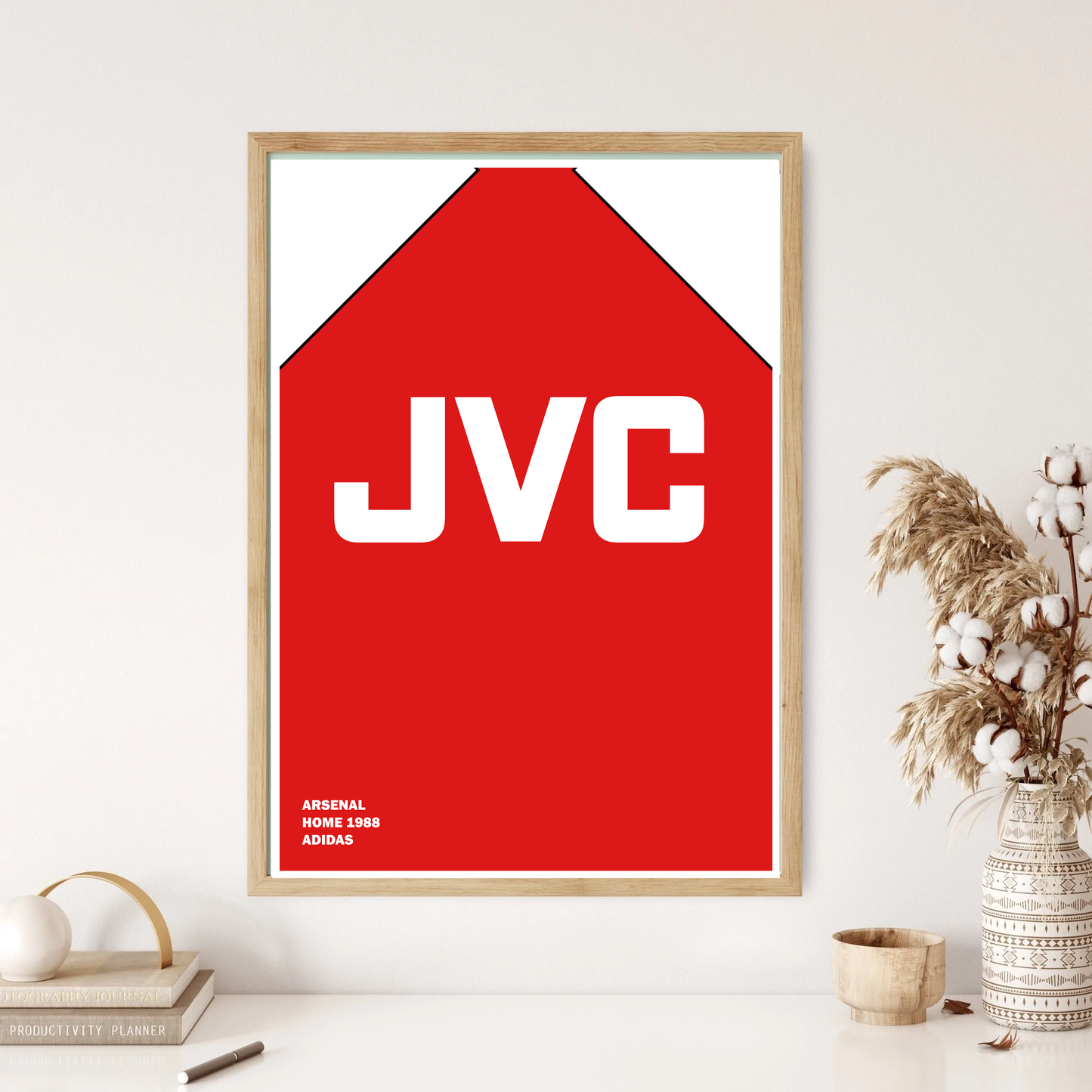 Arsenal Retro Home Kit 1988 Football Art Wall Print