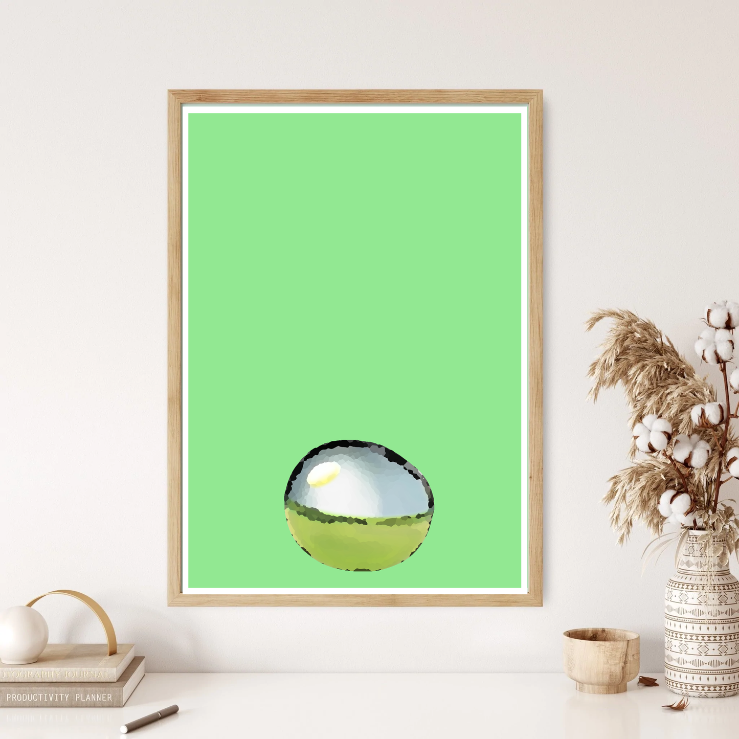 Green Apple Be Delicious Perfume Art Music Minimal Wall Print