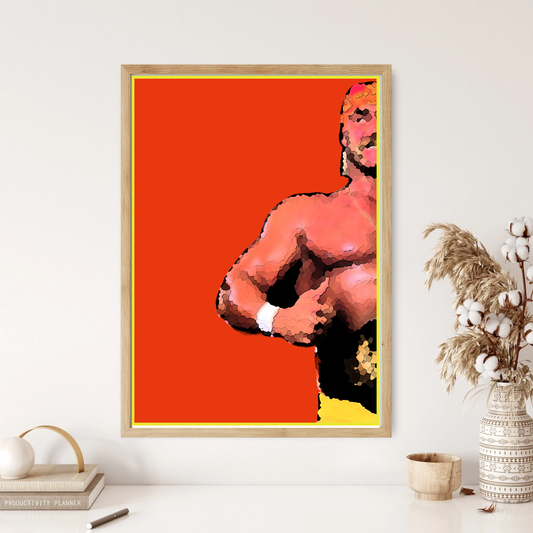 Hollywood Hulk Hogan Half Silhouette Wrestling Wall Print