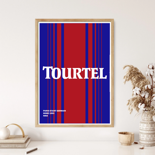 PSG 1993 Home Retro Kit Shirt Football Art Wall Print