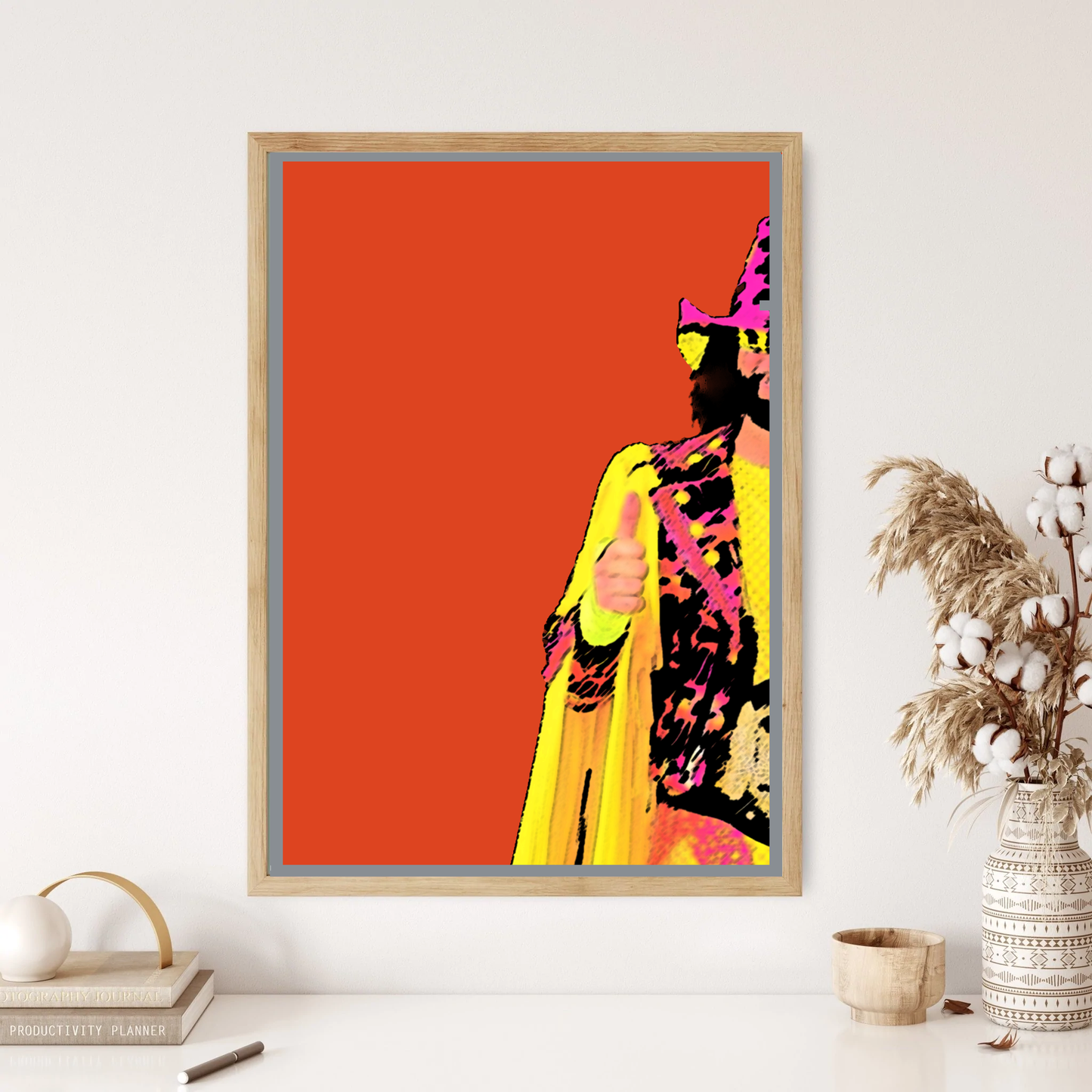 Randy Savage Macho Man Half Silhouette Wrestling Wall Print