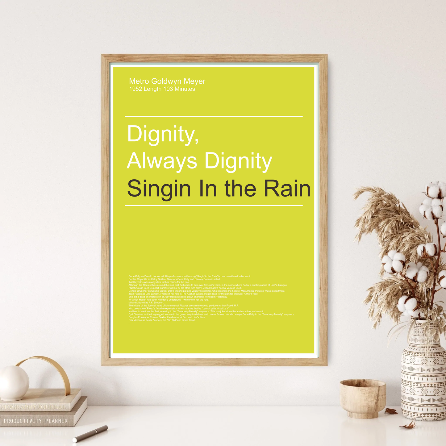 Singin In The Rain (1952) Movie Minimal Wall Print