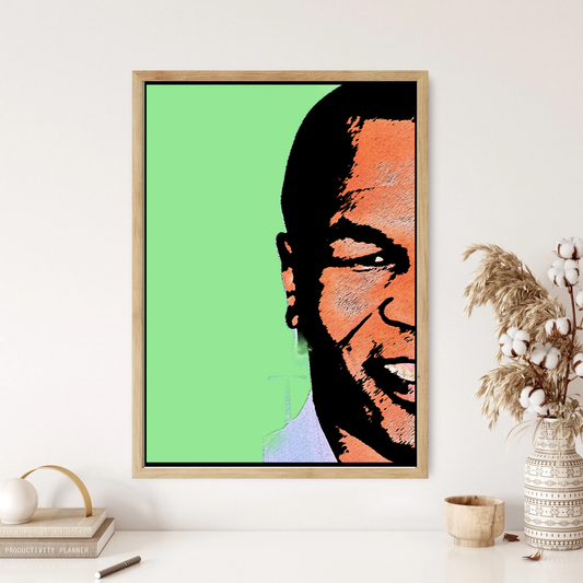 Mike Tyson Half Silhouette Boxing Wall Print